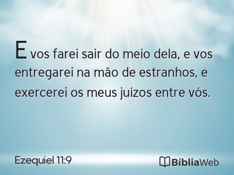 Ezequiel 11:9 em imagem para compartilhar