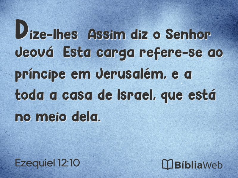 Ezequiel 12:10 em imagem para compartilhar