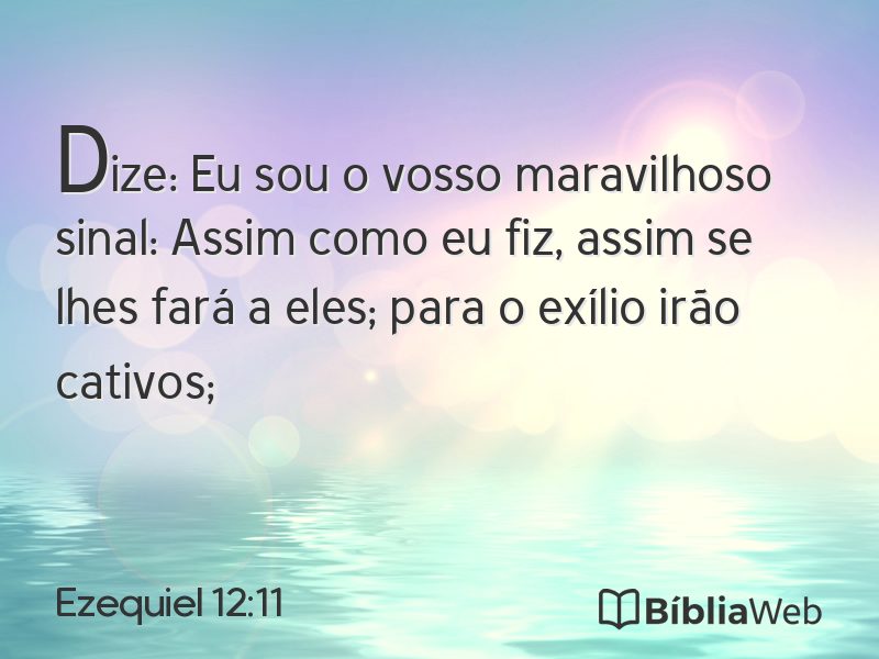Ezequiel 12:11 em imagem para compartilhar