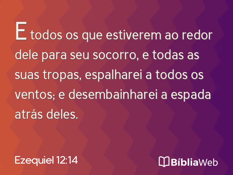 Ezequiel 12:14 em imagem para compartilhar