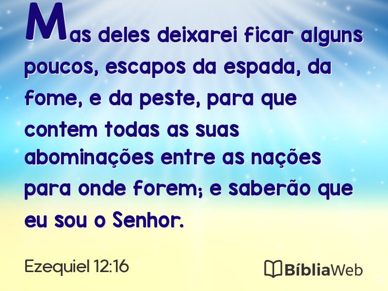 Ezequiel 12:16 em imagem para compartilhar