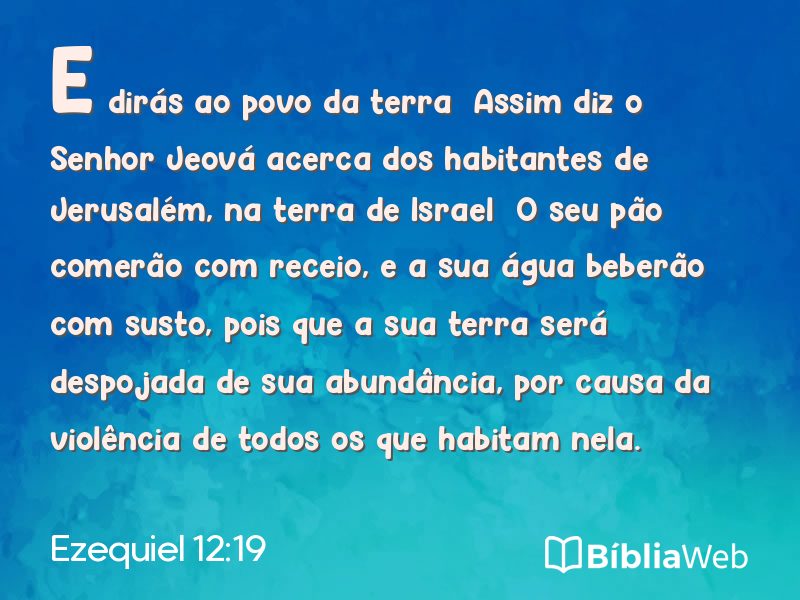 Ezequiel 12:19 em imagem para compartilhar