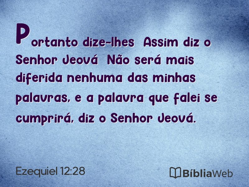 Ezequiel 12:28 em imagem para compartilhar
