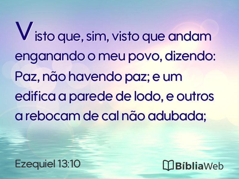 Ezequiel 13:10 em imagem para compartilhar