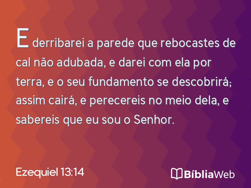 Ezequiel 13:14 em imagem para compartilhar