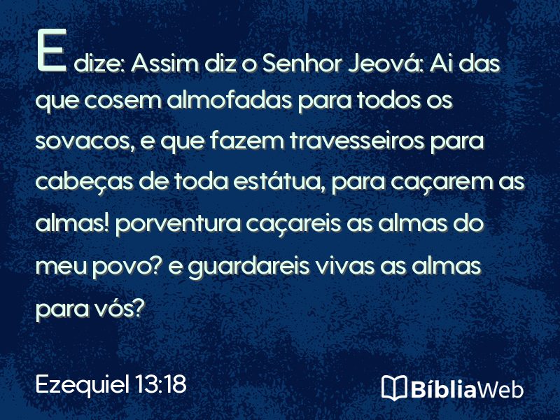 Ezequiel 13:18 em imagem para compartilhar