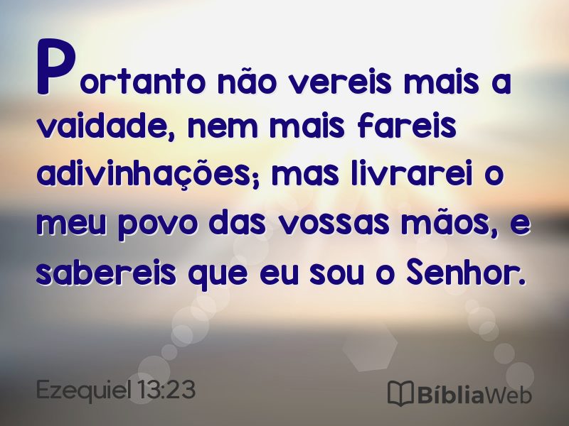 Ezequiel 13:23 em imagem para compartilhar