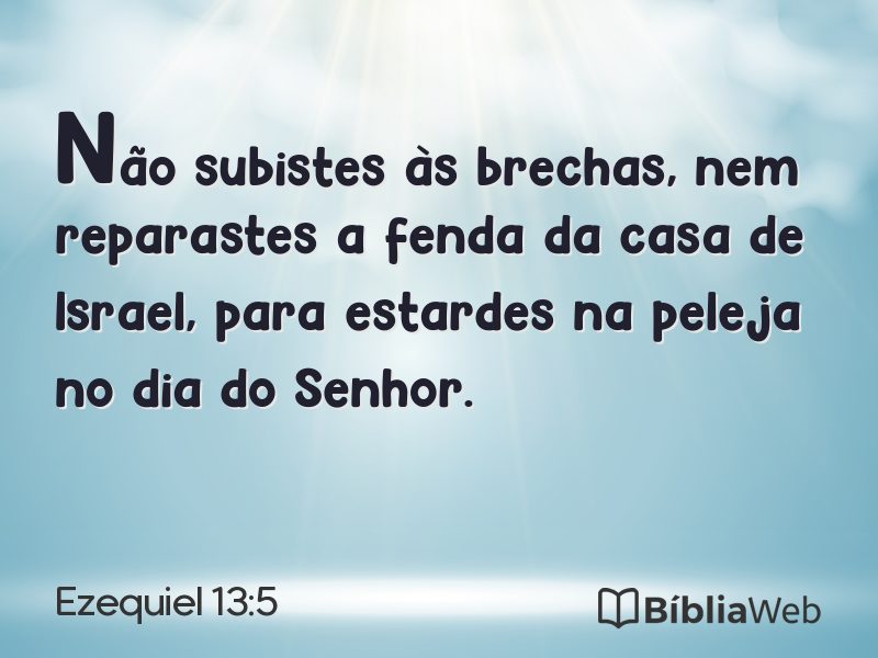 Ezequiel 13:5 em imagem para compartilhar