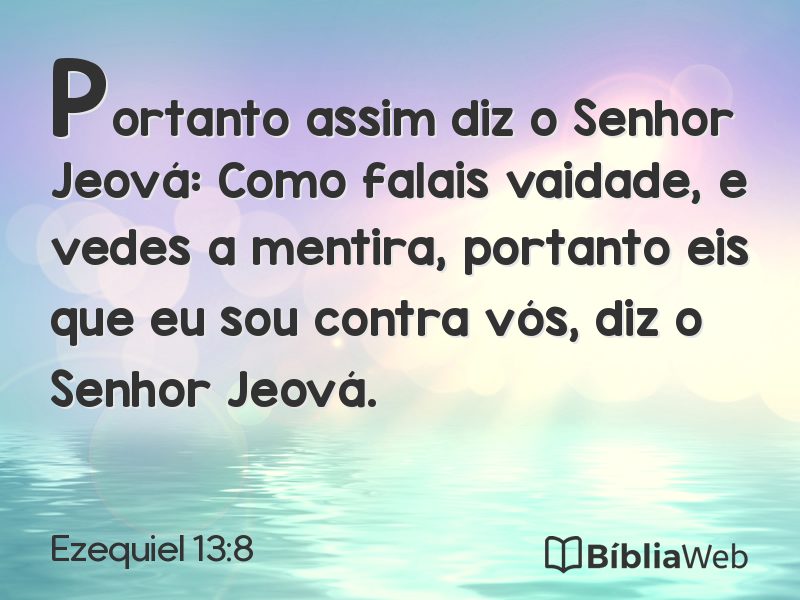Ezequiel 13:8 em imagem para compartilhar