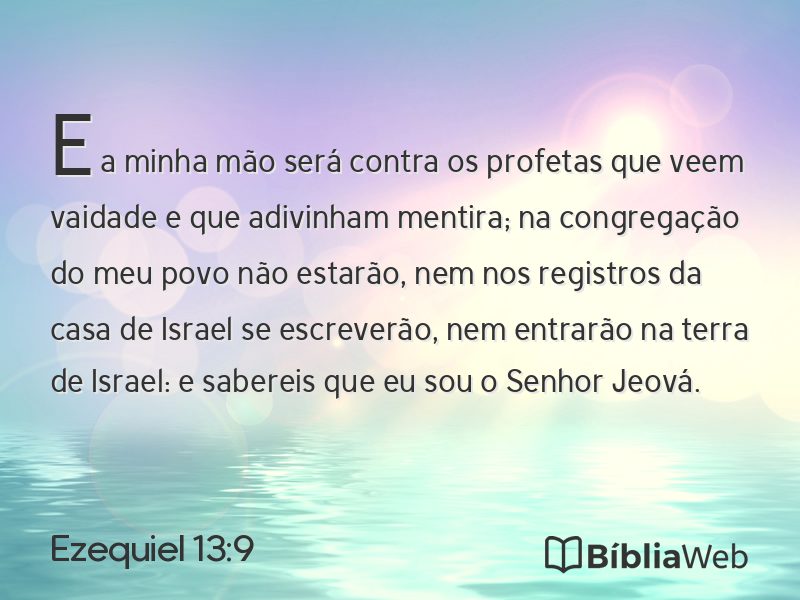Ezequiel 13:9 em imagem para compartilhar