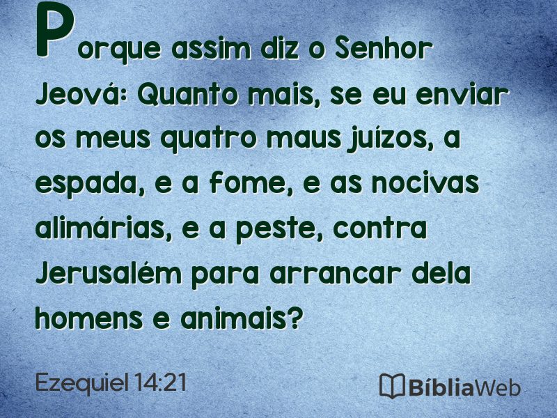 Ezequiel 14:21 em imagem para compartilhar