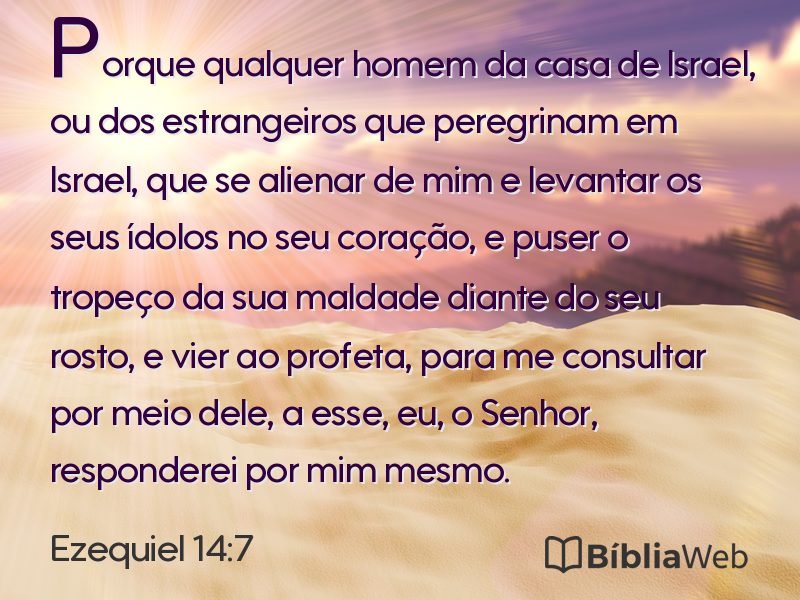 Ezequiel 14:7 em imagem para compartilhar