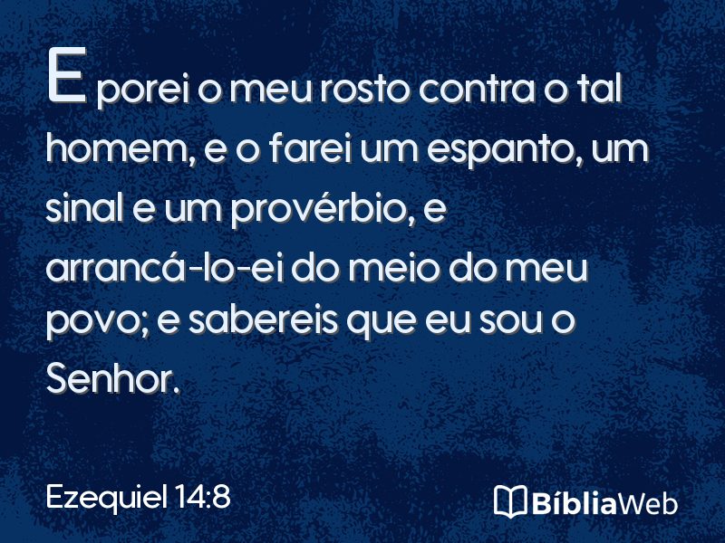 Ezequiel 14:8 em imagem para compartilhar