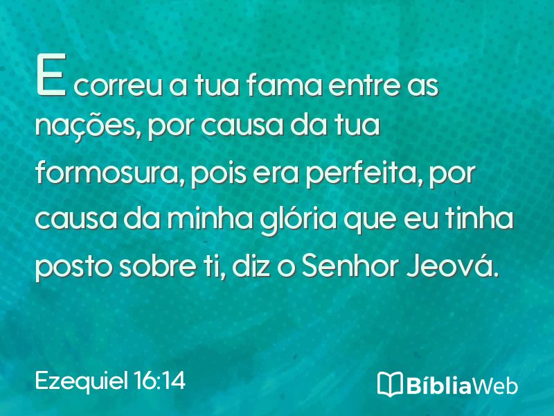 Ezequiel 16:14 em imagem para compartilhar