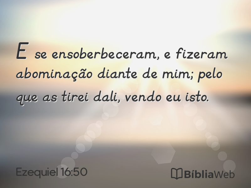 Ezequiel 16:50 em imagem para compartilhar
