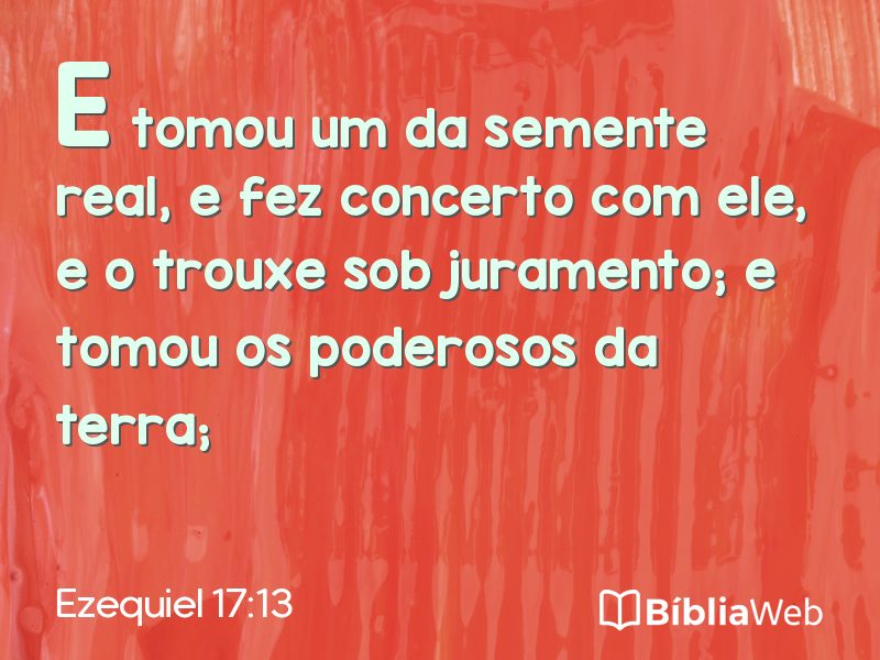 Ezequiel 17:13 em imagem para compartilhar