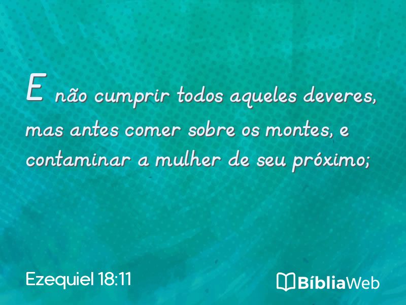 Ezequiel 18:11 em imagem para compartilhar