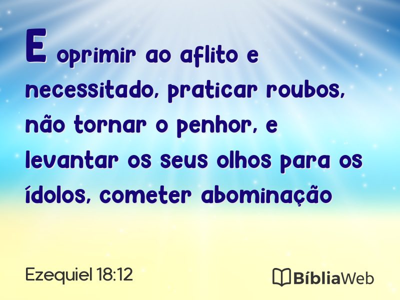 Ezequiel 18:12 em imagem para compartilhar