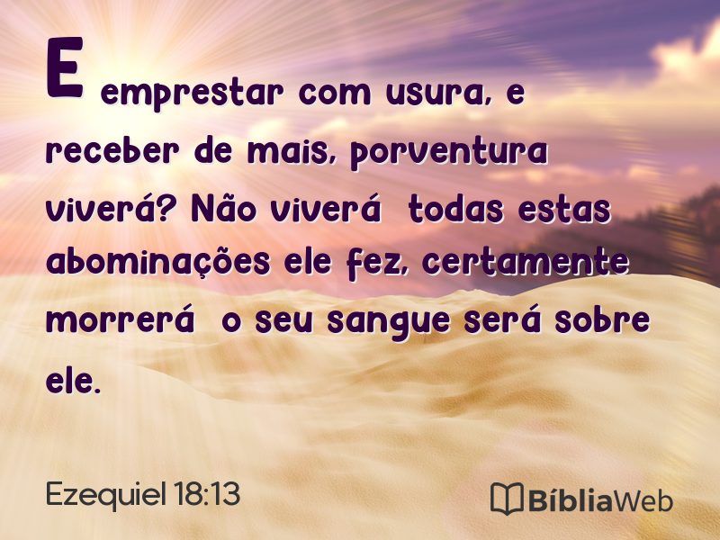 Ezequiel 18:13 em imagem para compartilhar
