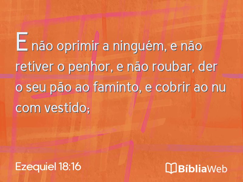 Ezequiel 18:16 em imagem para compartilhar