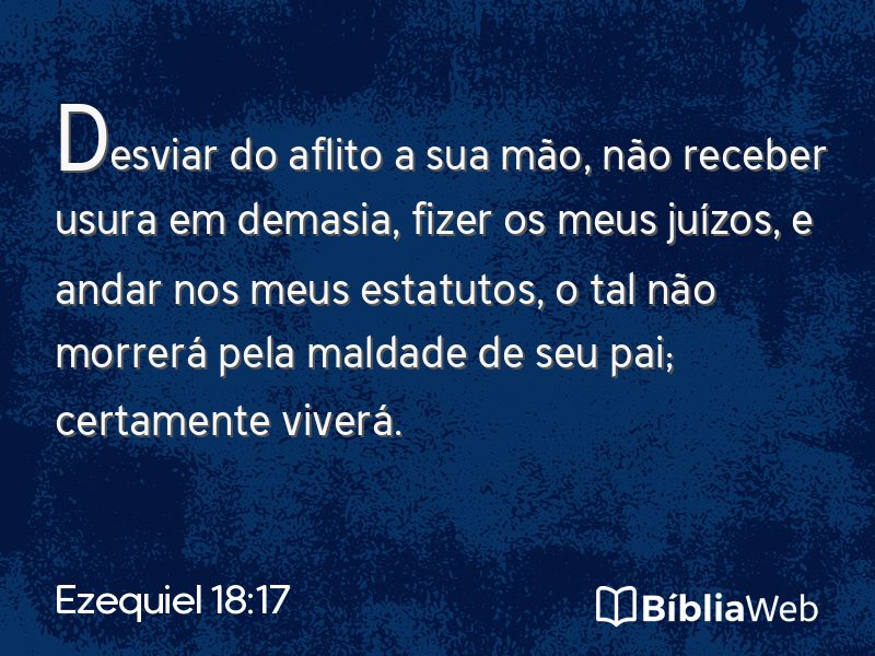 Ezequiel 18:17 em imagem para compartilhar