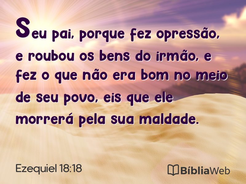 Ezequiel 18:18 em imagem para compartilhar