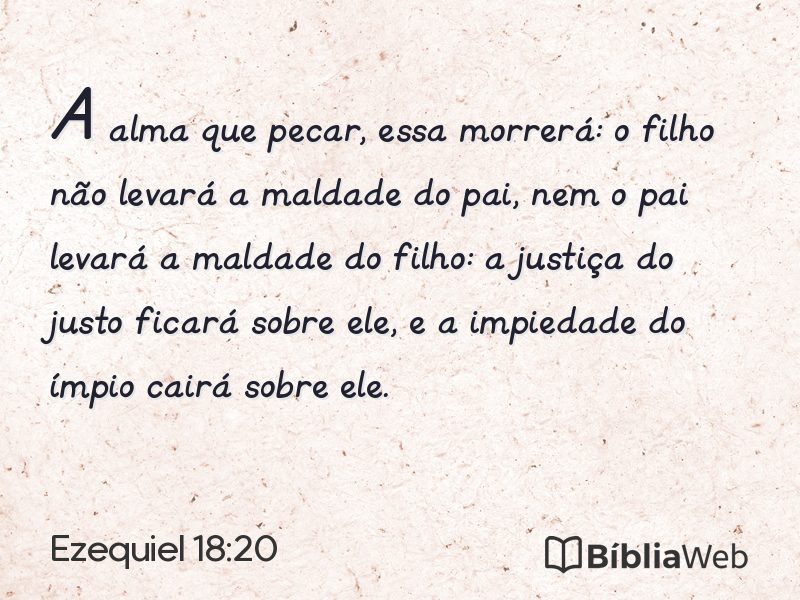 Ezequiel 18:20 em imagem para compartilhar