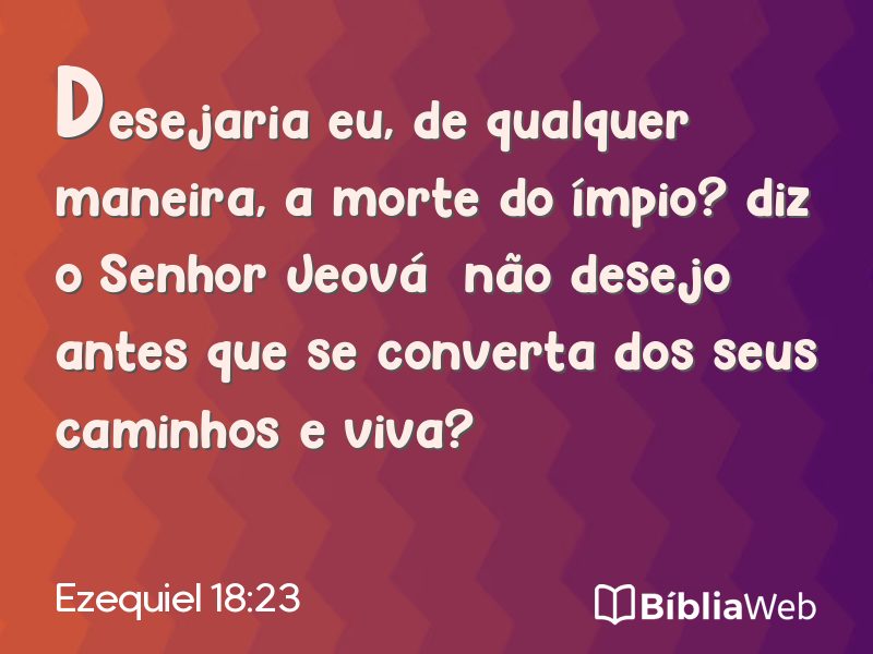 Ezequiel 18:23 em imagem para compartilhar