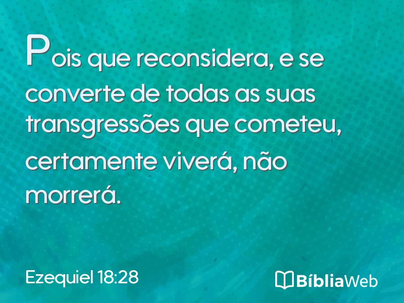 Ezequiel 18:28 em imagem para compartilhar