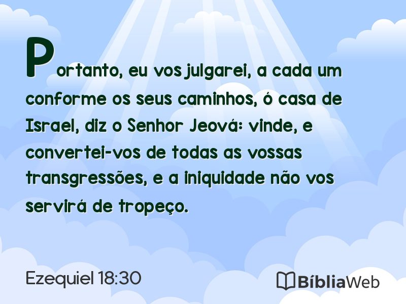 Ezequiel 18:30 em imagem para compartilhar
