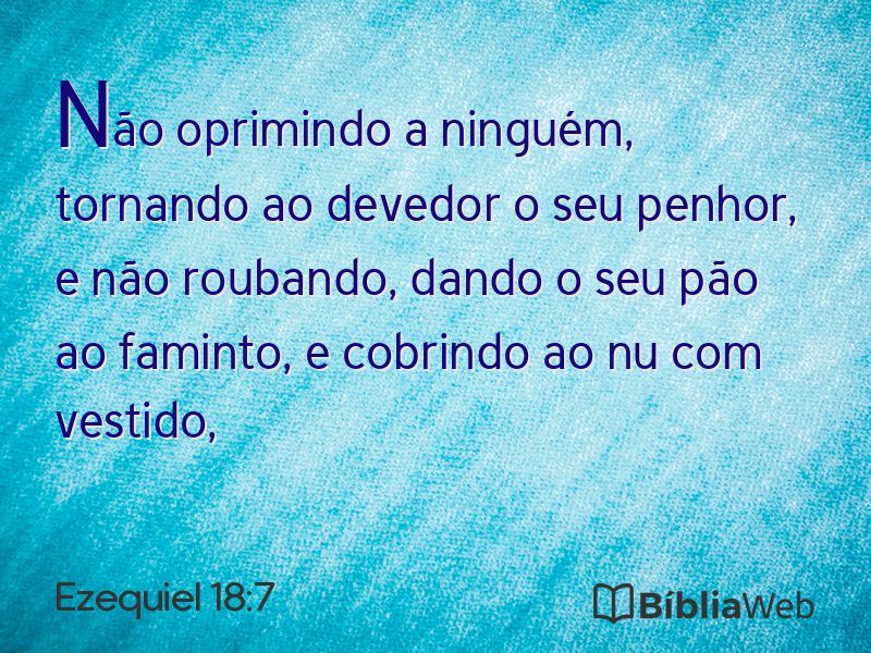Ezequiel 18:7 em imagem para compartilhar