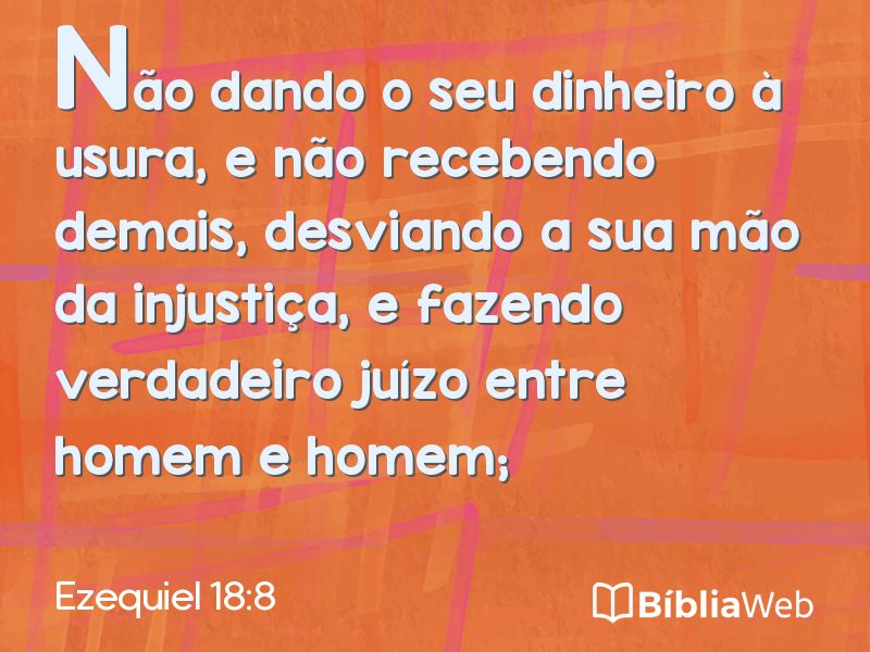 Ezequiel 18:8 em imagem para compartilhar