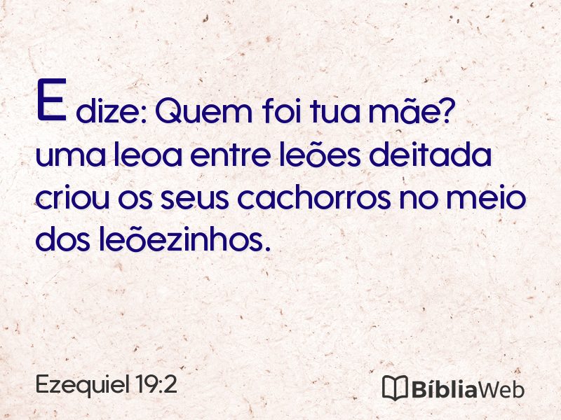 Ezequiel 19:2 em imagem para compartilhar