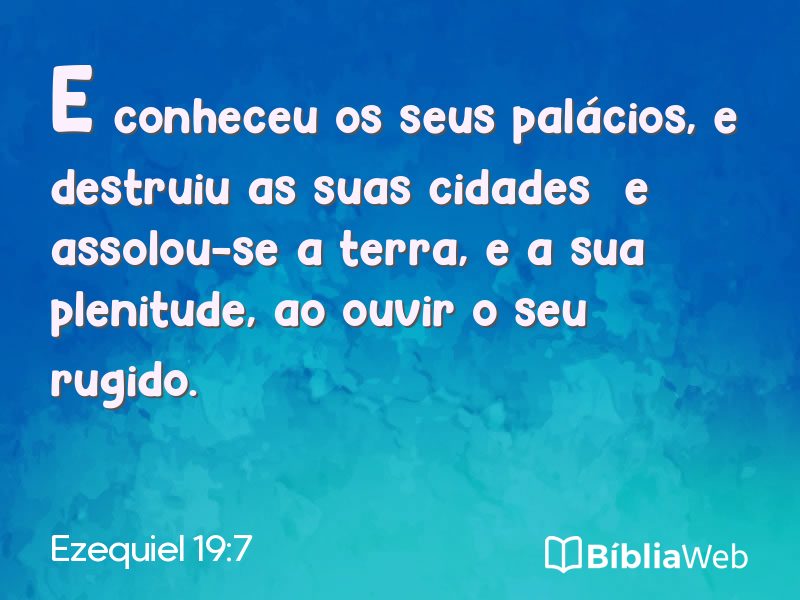 Ezequiel 19:7 em imagem para compartilhar