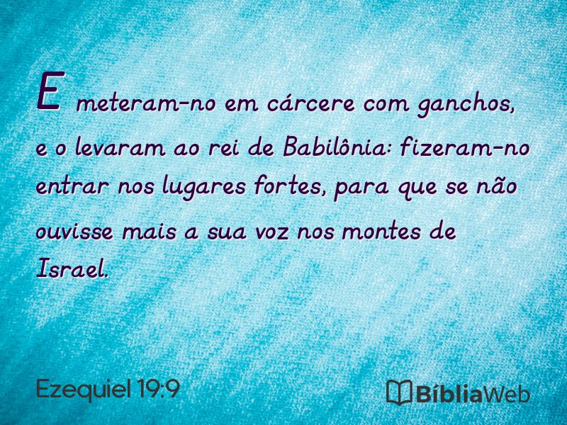 Ezequiel 19:9 em imagem para compartilhar