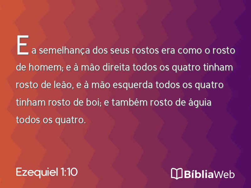 Ezequiel 1:10 em imagem para compartilhar