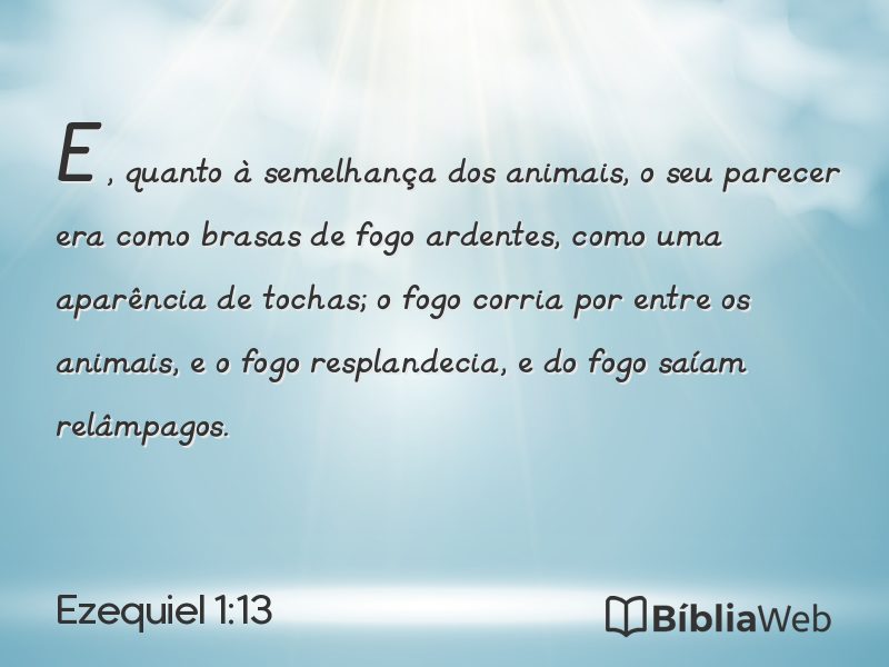 Ezequiel 1:13 em imagem para compartilhar