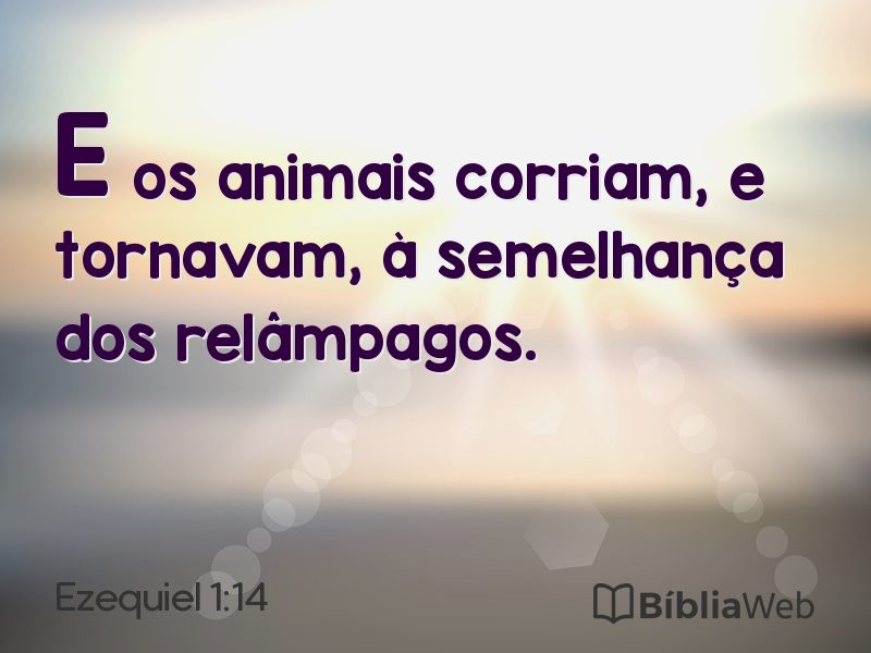 Ezequiel 1:14 em imagem para compartilhar
