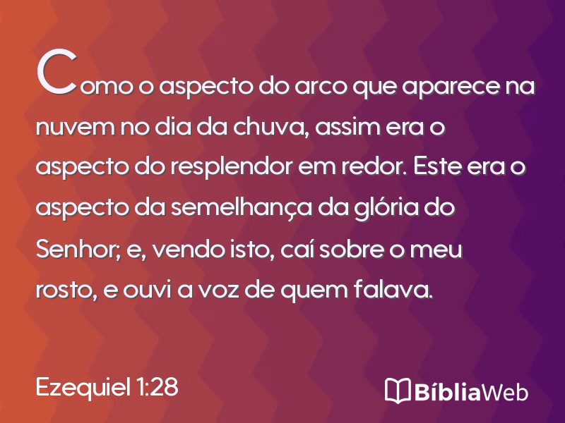 Ezequiel 1:28 em imagem para compartilhar