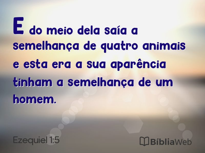 Ezequiel 1:5 em imagem para compartilhar