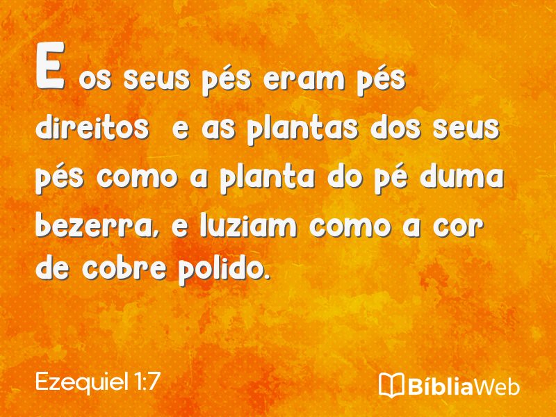 Ezequiel 1:7 em imagem para compartilhar