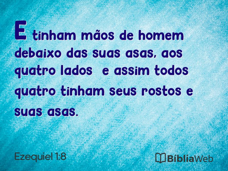 Ezequiel 1:8 em imagem para compartilhar