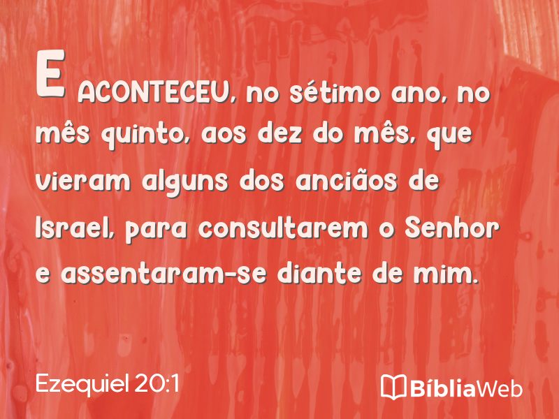 Ezequiel 20:1 em imagem para compartilhar