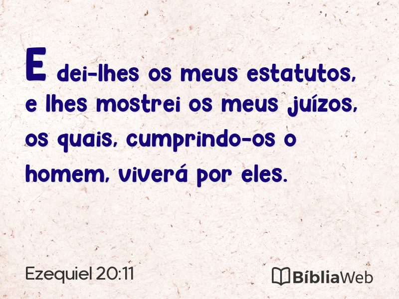Ezequiel 20:11 em imagem para compartilhar