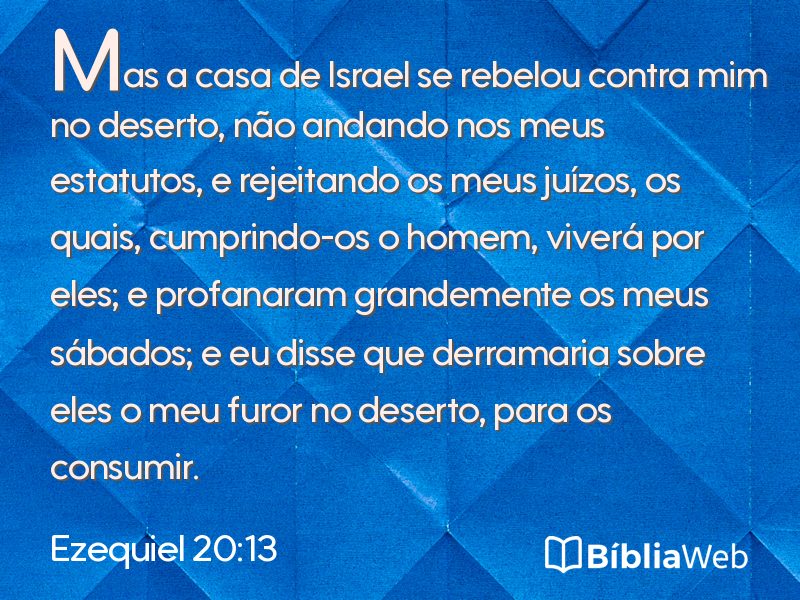 Ezequiel 20:13 em imagem para compartilhar