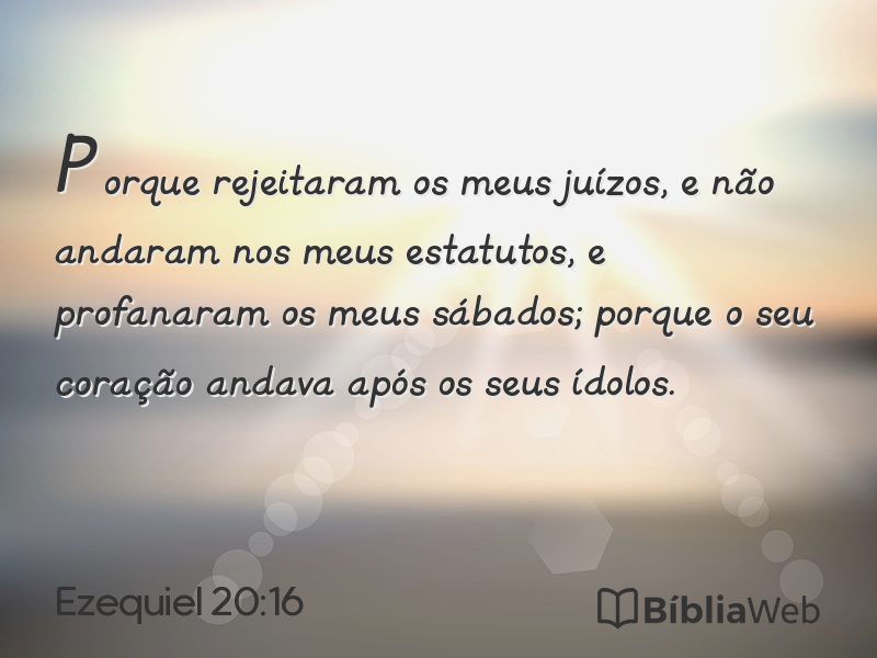 Ezequiel 20:16 em imagem para compartilhar