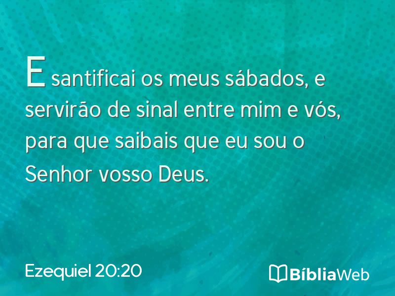 Ezequiel 20:20 em imagem para compartilhar