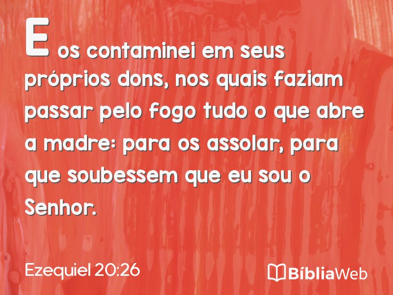 Ezequiel 20:26 em imagem para compartilhar