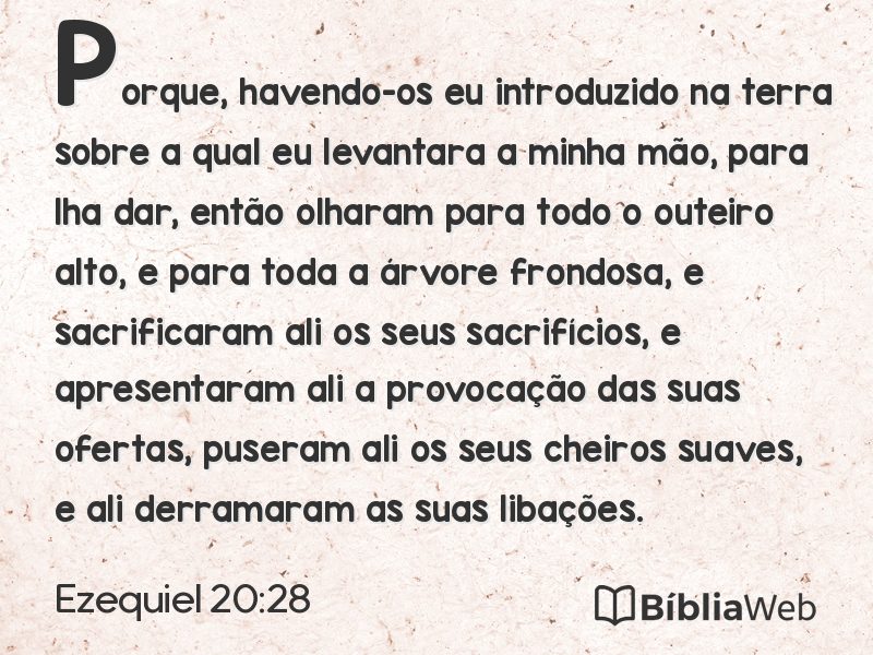 Ezequiel 20:28 em imagem para compartilhar