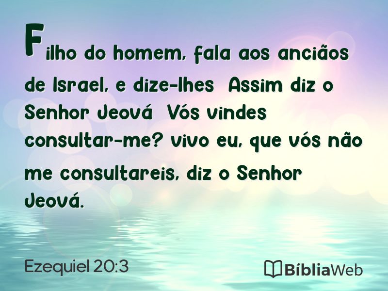 Ezequiel 20:3 em imagem para compartilhar